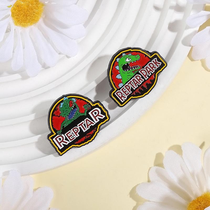 Эмалевые значки REPTAR PARK Заказные броши в виде динозавров из фильмов Значки на лацкан Одежда Животные Ювелирные изделия Подарок для друзей