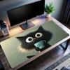 Cute Fluffy Black Cat Mouse Pad Large Computer Office Game Table Mat Rubber Anti-slip Stitched Keyboard Mats 90x40 XXL Desk Pads