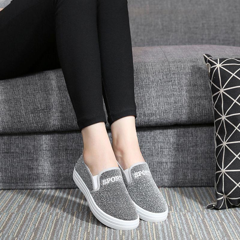 Fashion Loafers Black 2024 Flat Women Footwear Ladies Shoes Canvas Luxury 39 Trends Shoe A New Arrival Chic Elegant Offer Low Price In