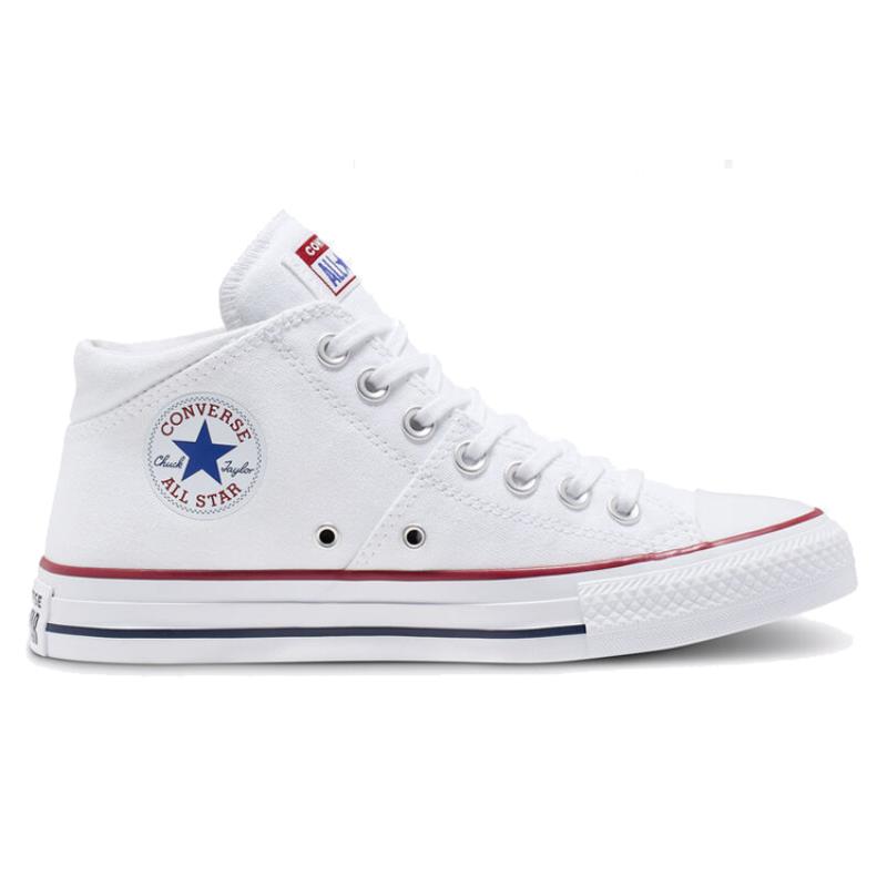 Converse Chuck Taylor All Star Madison Mid Классические Универсальные Полувысокие Холщовые Кеды Женские Чисто Белые