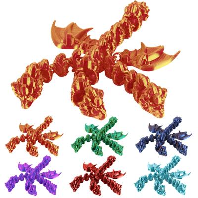 3D-печатный дракон Rockyhydra 3D-печатный шарнирный кристаллический дракон игрушка для взрослых и детей игрушки Mystery Dragon