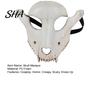 Realistic Sheep Skull Masque Halloween Head Masque, Full Face Cosplay Accessory, Spooky Scary Animal for Masquerade Party 3D