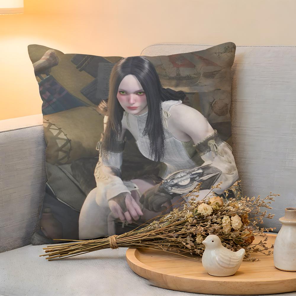 Cushion Cover Linen SkinFriendly Soft Decorative Case for Sofa Home Decor Hot Game Monster Hunter Wilds Pillow cover
