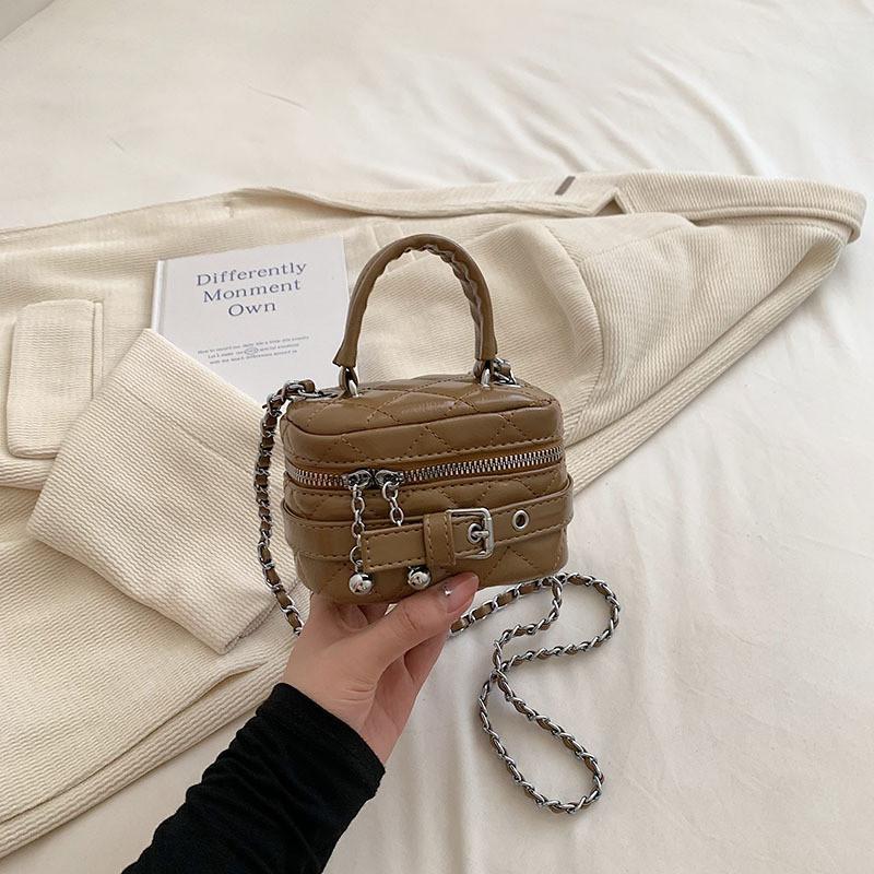 Modern Chic Korean Chain Quilted Bucket Bag For Women 2023 New Trendy Shoulder Crossbody Handbag