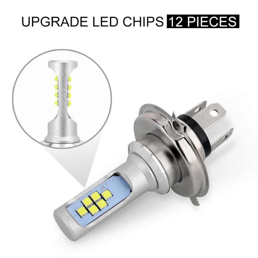 36 Вт H4 Светодиодная лампа фары мотоцикла Противотуманная фара 12 SMD 1200 лм Лампа дальнего/ближнего света для Sc