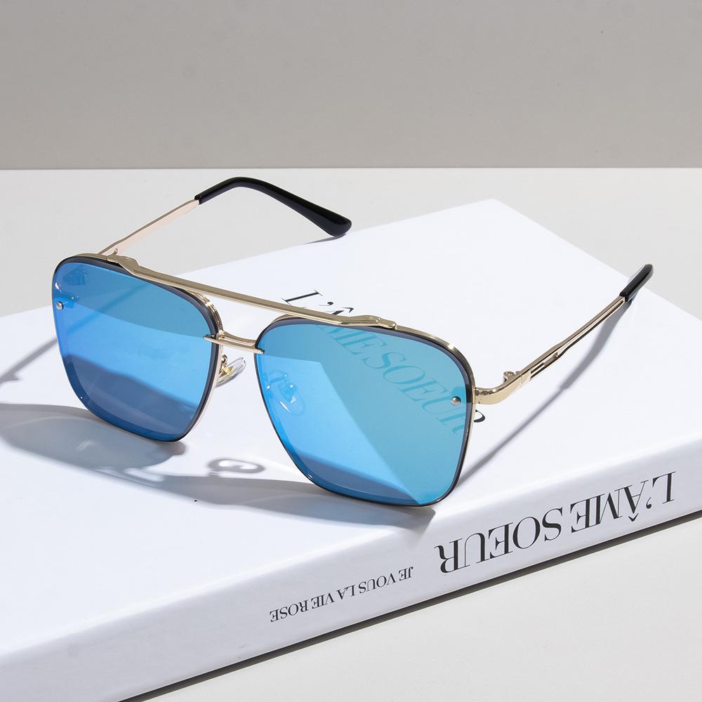 Модные квадратные солнцезащитные очки мужские винтажные с большой оправой женские с градиентными линзами солнцезащитные очки люксовый бренд металлические панк очки