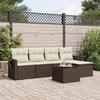 VidaXL Garden Lounge Set with Cushions 6 Pcs, Patio Sofas, Patio Furniture Set, Outdoor Furniture, Brown 3252440