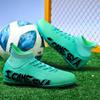 Футбольные бутсы 31-48 Мужские высокие футбольные бутсы Резиновые молодежные кроссовки с короткими ногтями Футбольная тренировочная обувь Арт-макияж Газон Детские футбольные бутсы