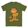 Garfields Lovely Cat T-Shirt Men's Cotton Tops Novelty Round Neck Short Sleeve