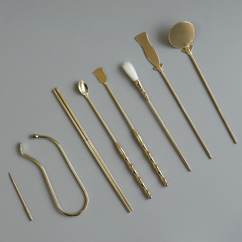 Набор для благовоний из чистой меди Сделай сам Ручной Вводный Прикосновение Туо Порошок для благовоний Печать для благовоний Принадлежности для благовоний Инструмент