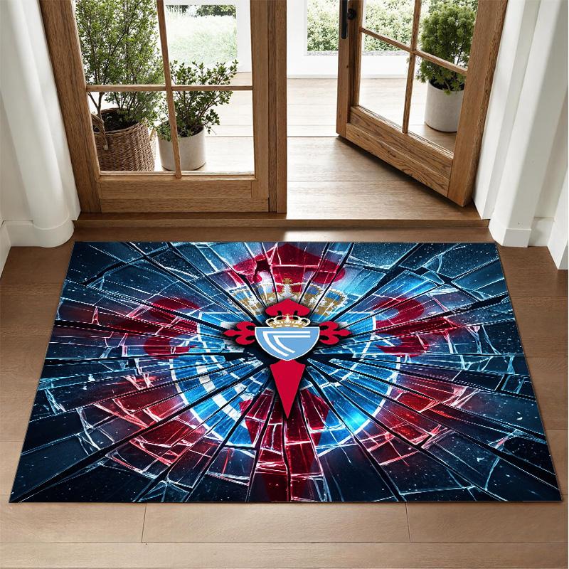 Celta Vigo FC Design Crystal Velvet Rug Soft Decorative Mat for Bedroom Entrance
