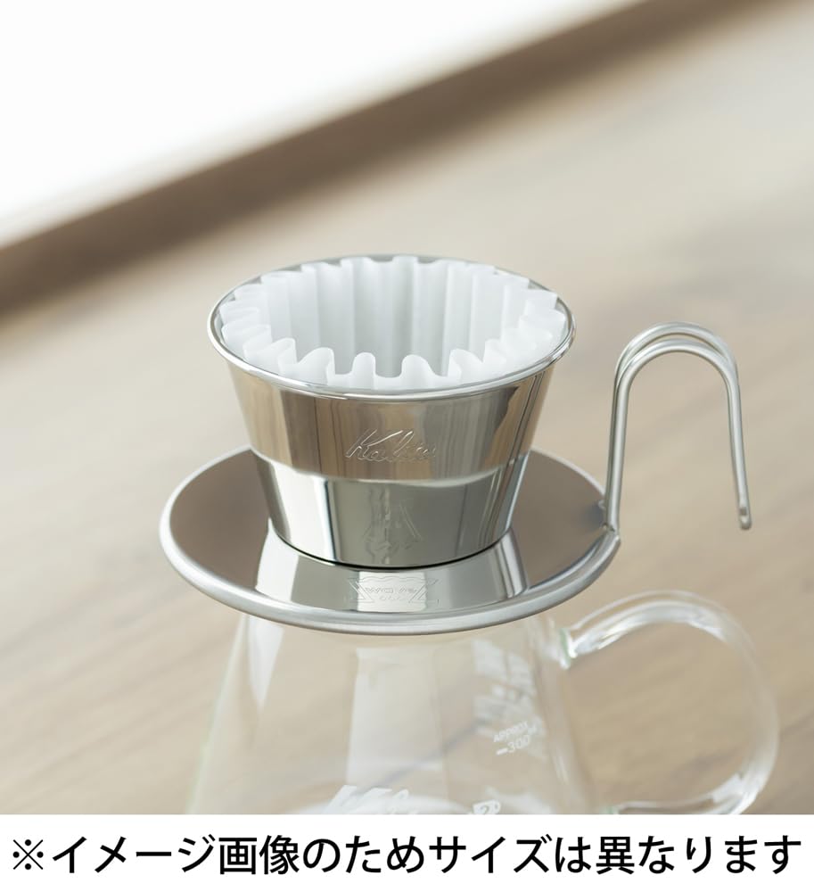 Kalita Stainless Steel Coffee Dripper Wave Series Handcrafted by Tsubame Craftsman For 2 To 4 People Made In Japan Drip Utensil for 2 People For 4