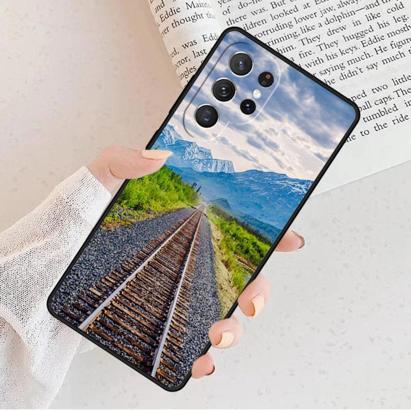 Scenic Railroad Train rail Phone Case For Samsung Galaxy S25 S23 S30 S8 S21 S20 FE S24 S22 Note 10 20 Plus lite Ultra