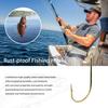 100Pcs/Box Metal Fishhook Number 3 To 12 Heavy Duty Barbed Fishing Hook Freshwater Saltwater Bass