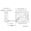 R128025SM 8см X 80мм X 25мм DC12В 0.14А Тихий охлаждающий вентилятор с 3-контактным мониторингом скорости для корпуса блока питания процессора - 80x80x25мм