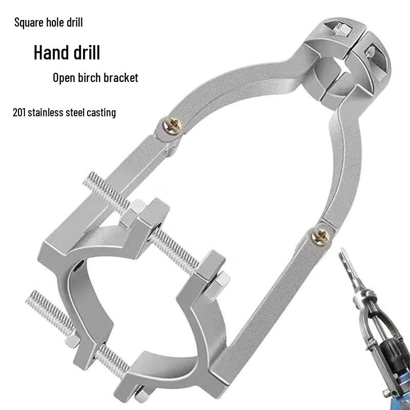 Square Hole Mortising Drill Fixture for Woodworking