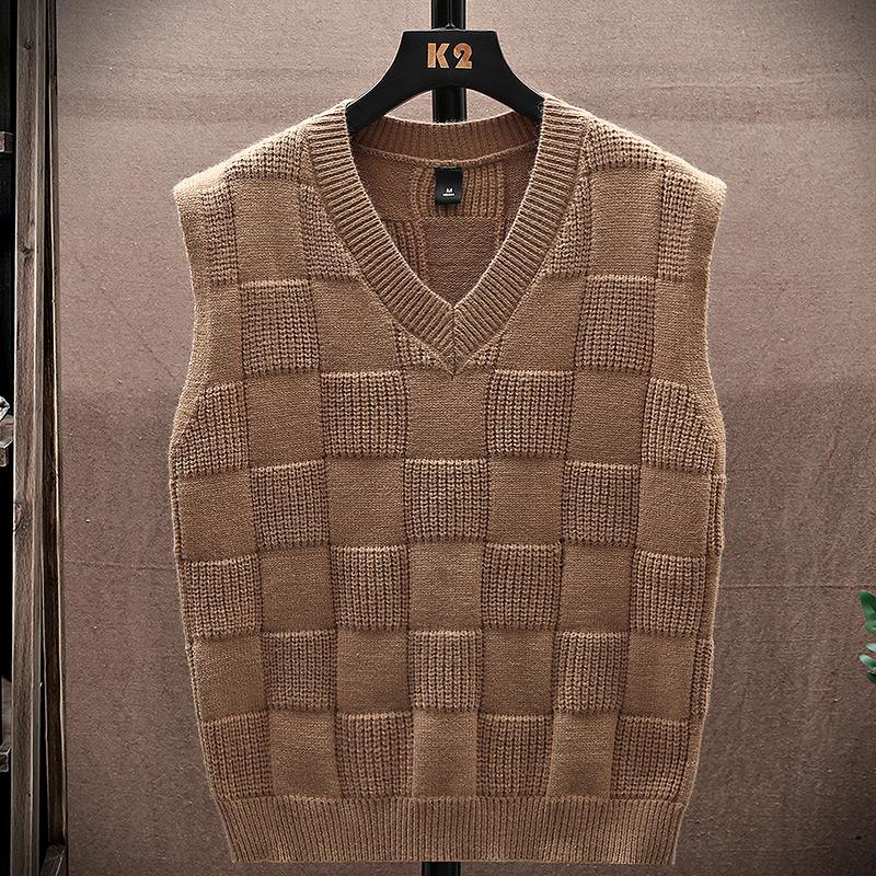 Свитер Майка Мужской жилет Подкладка Свитер без рукавов с v-образным вырезом Свитер Пара теплый жилет 15 различных форм цветов в разных цветах