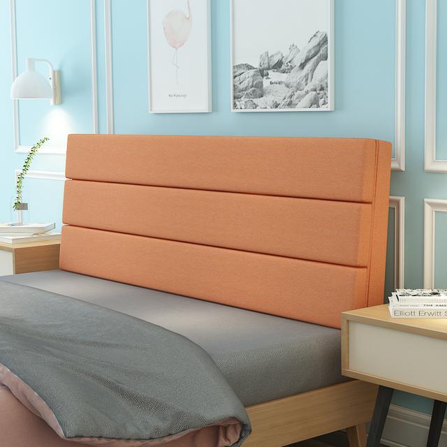 Современный однотонный мягкий чехол для изголовья кровати, подушка из губки с высоким отскоком, съемная моющаяся подушка для талии, чехол для изголовья кровати