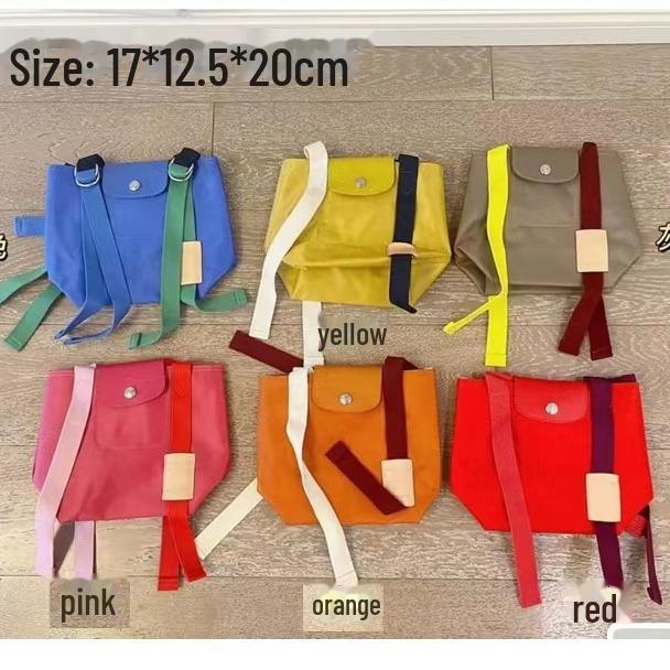 Холщовая сумка кроссбоди Longxiong с цветными блоками и нейлоновой лентой