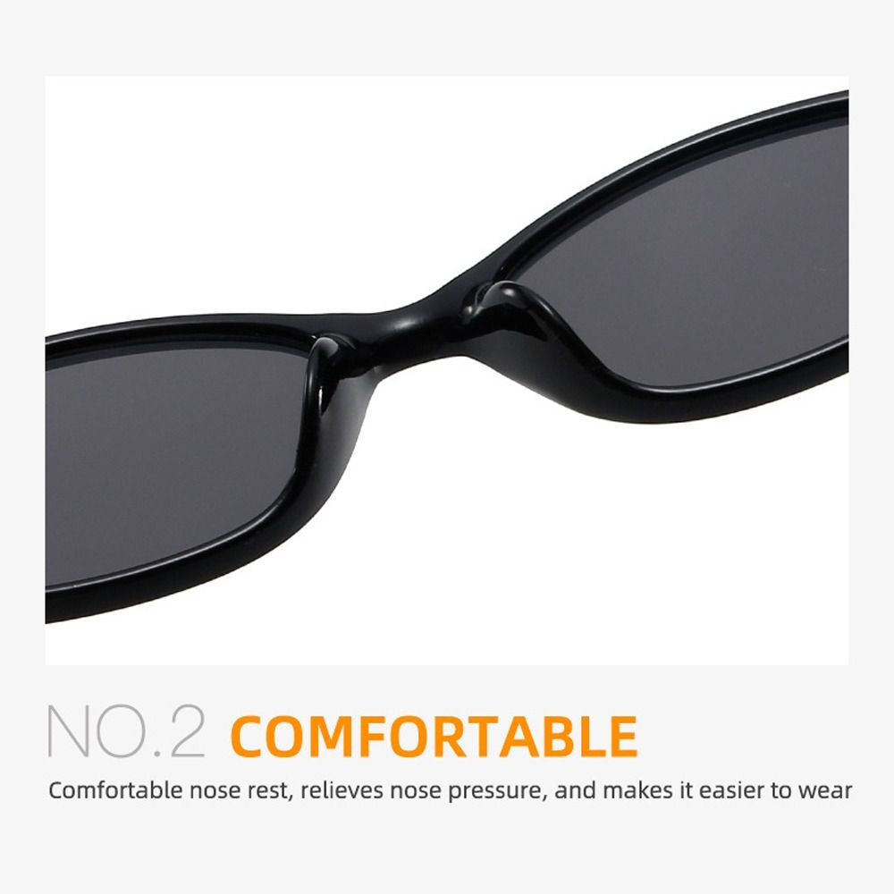 Black Shades Outdoor Sunglasses Oval Frame Travel Goggles British Style Driving Glasses