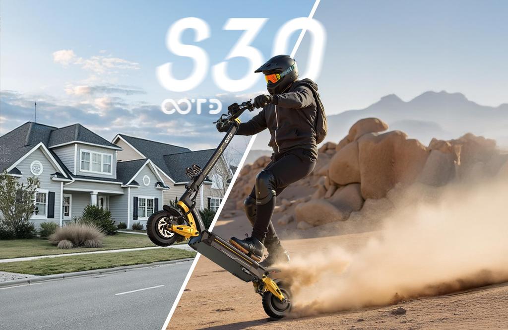 OOTD S30 Внедорожный Электросамокат 10" Шины 1200W*2 Двойной Мотор 52V23.4Ah Батарея 65км/ч Макс. Скорость 60км Макс. Запас хода