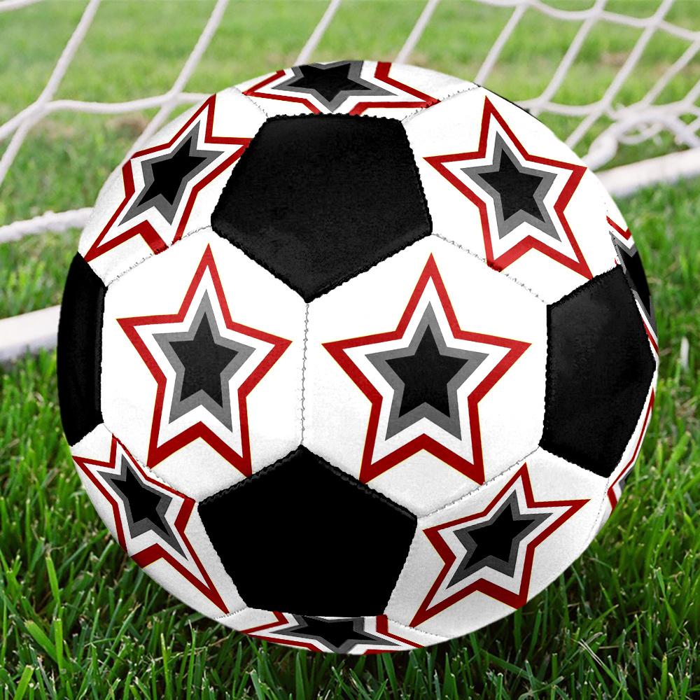 1pc Star Icon Soccer Ball Size 5 Football Machine Sewn Indoor/Outdoor Universal Football Q87