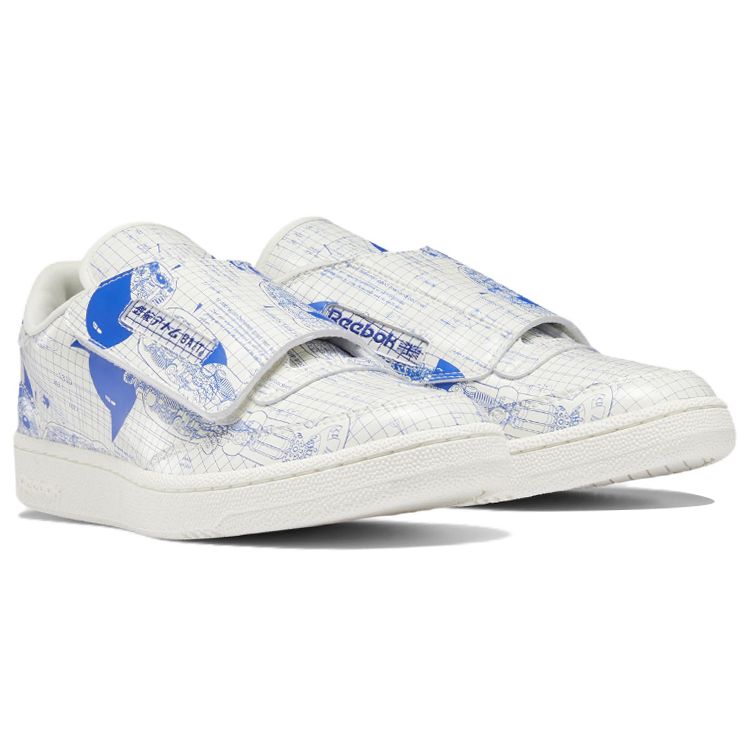 BAIT x Astro Boy x Reebok Club C Stomper Blueprint Унисекс Кроссовки Белый Мел GY6039