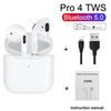 2024 TWS Air Pro 4 Fone Bluetooth наушники беспроводные наушники с микрофоном сенсорное управление беспроводная Bluetooth гарнитура Pro 4 наушники