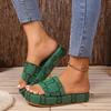 Женские модные сандалии с перекрестными ремешками на толстой подошве, повседневные сандалии с ремешком на щиколотке и пряжкой, летние спортивные сандалии 2024 года, новинка
