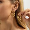 Vintage Enamel Flowers Cute Huggies Hoop Earrings for Women Boho Colorful Engraved Flower Circle Ear Buckle Trendy Jewelry Gift