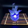 Ночник акриловый светодиодный ночной светильник двойной лебедь ночник с красочными светодиодными огнями питание от USB лампа для настроения акриловая основа для спальни