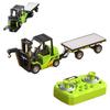 Mini Rc Truck Forklift 1/64 Alloy Diecast With Trailer Remote Control Desktop Cars For Boys Liftable Electric Excavator Engineer