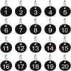 20 Pack 1-20 Round 35mm Dormitory Keys New Numbers Tags Office