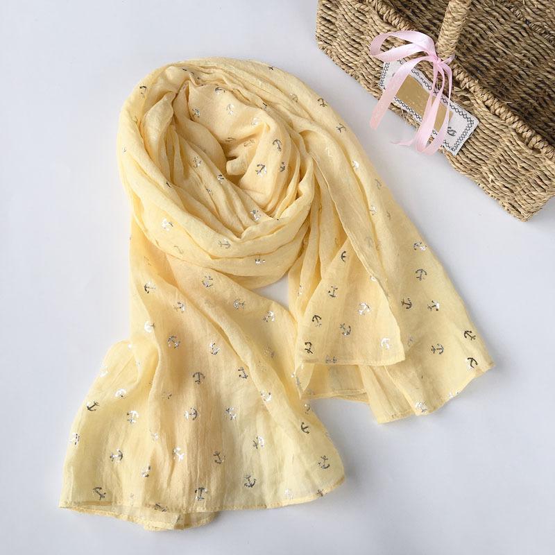 Autumn And Winter Hemp Cotton Bronzing Elk Scarf Widened Long Women'S Shawl Windshield Warm Literary Korean Version Scarf