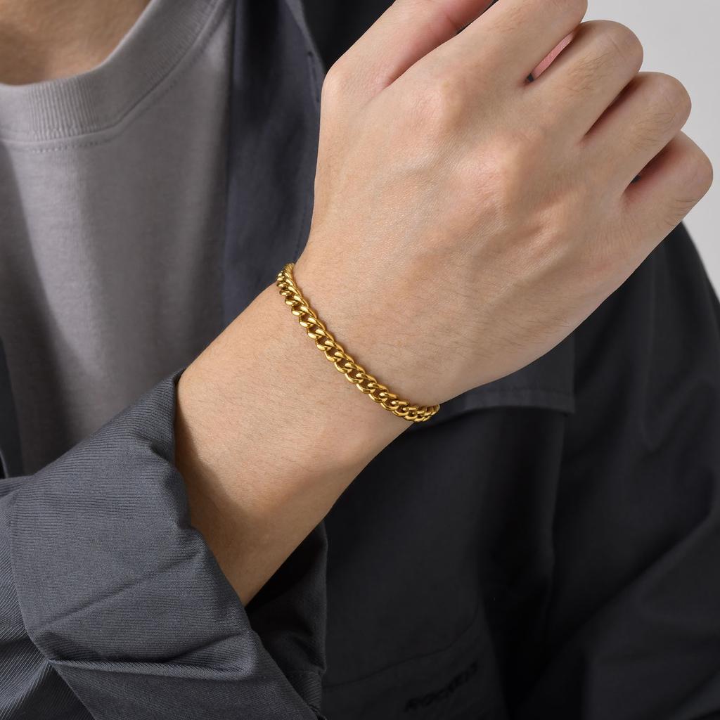 Браслет для мужчин и женщин в стиле панк 3/5/7/9/11 мм, кубинская мода, хип-хоп, цепочка, звено, ювелирные изделия, подарок, винтажный браслет, изящные ювелирные изделия