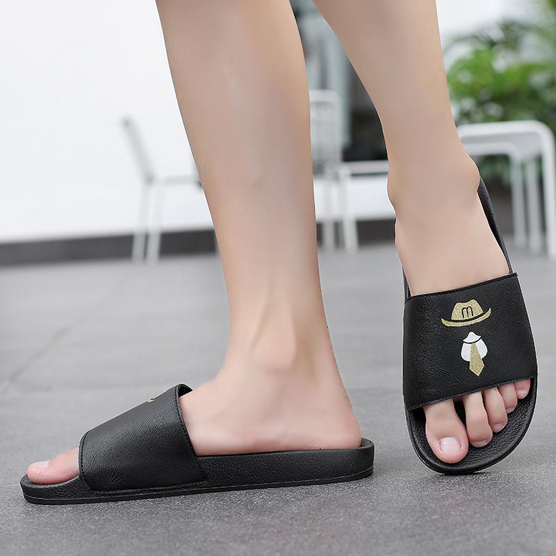 Мужские тапочки, летние пляжные сандалии из ПВХ, мягкие домашние тапочки для мужчин, уличные утолщенные нескользящие домашние шлепанцы для ванной комнаты