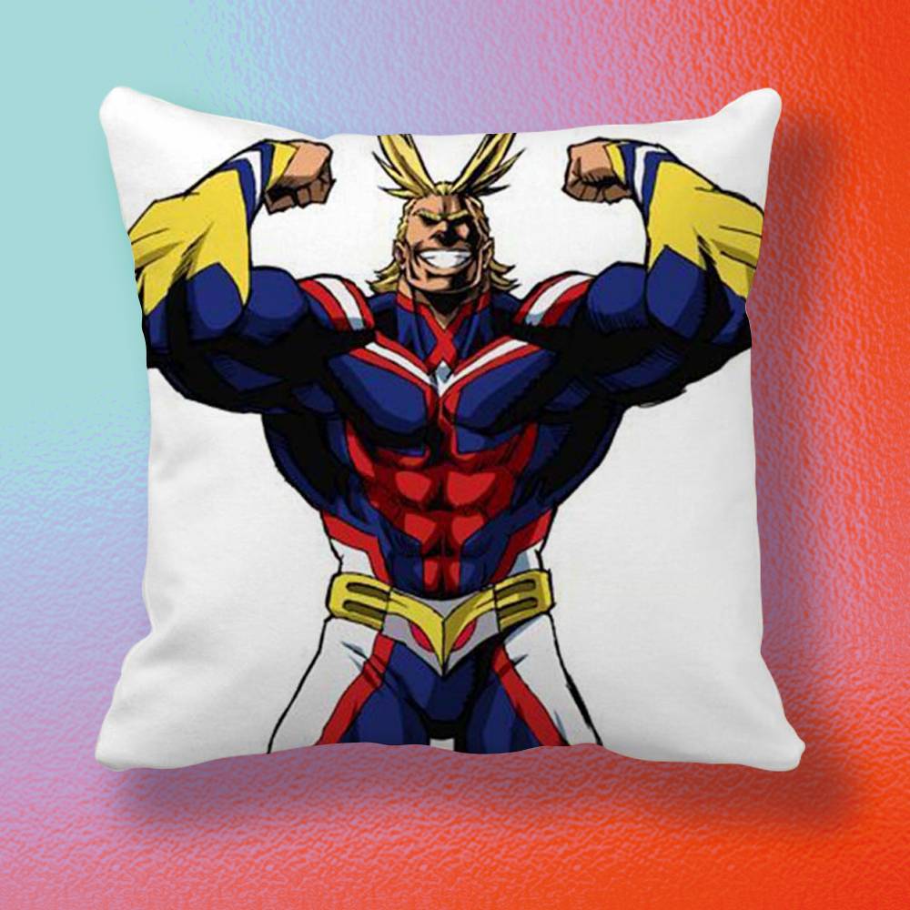 pc Cartoon Character All Might Pillow cover gift High definition digital printingSurprise vivid pattern Household