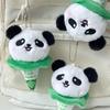 Adorable Mini Panda Plush Toy Keychain Soft Cotton Cute Animal Doll White Green