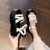 2025 Korean Version Outer Wear Small Thick-soled Heightening Sandals Summer New Fashion Versatile Women's Shoes Beach Sandals Women