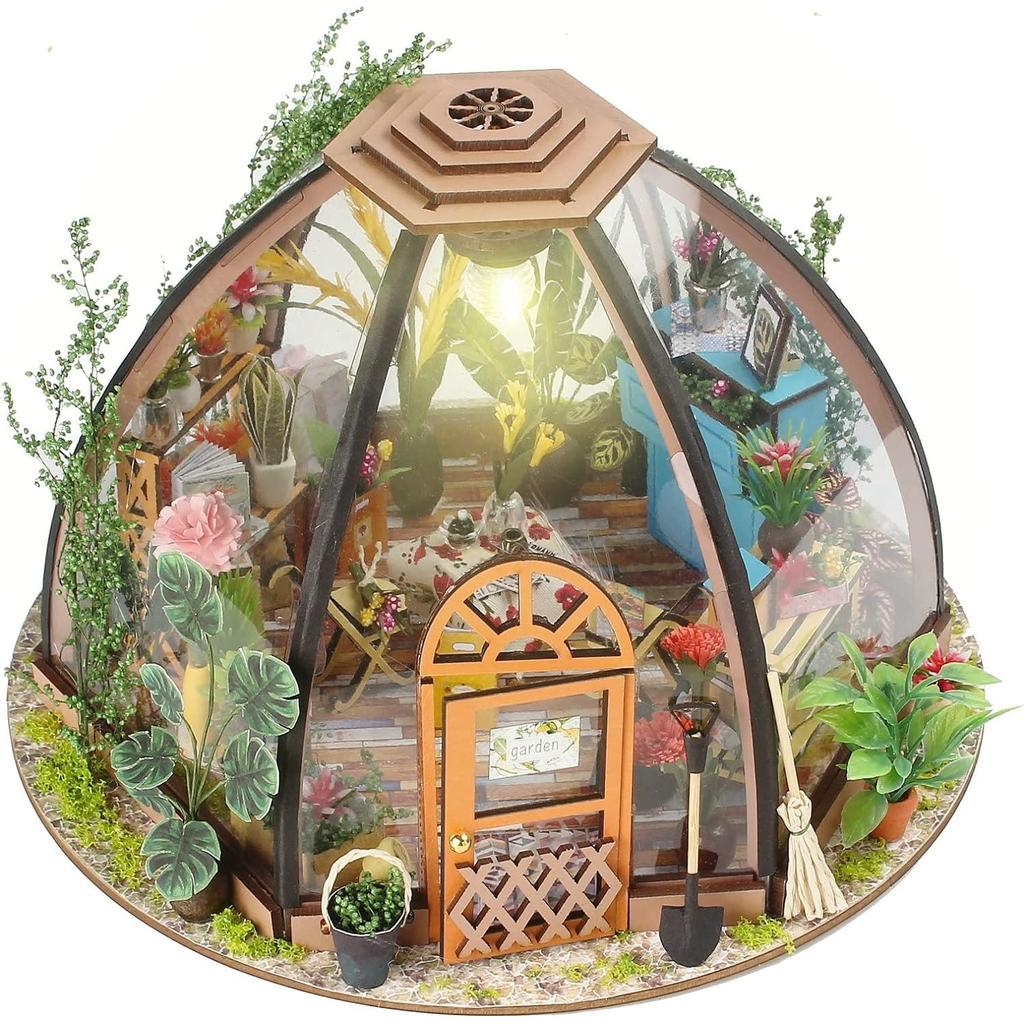 DIY Miniature House Kit for Adults To Build DIY Craft House Model Kit with Furniture and Tools Make Your Own Creative Gift (Star Flower House)