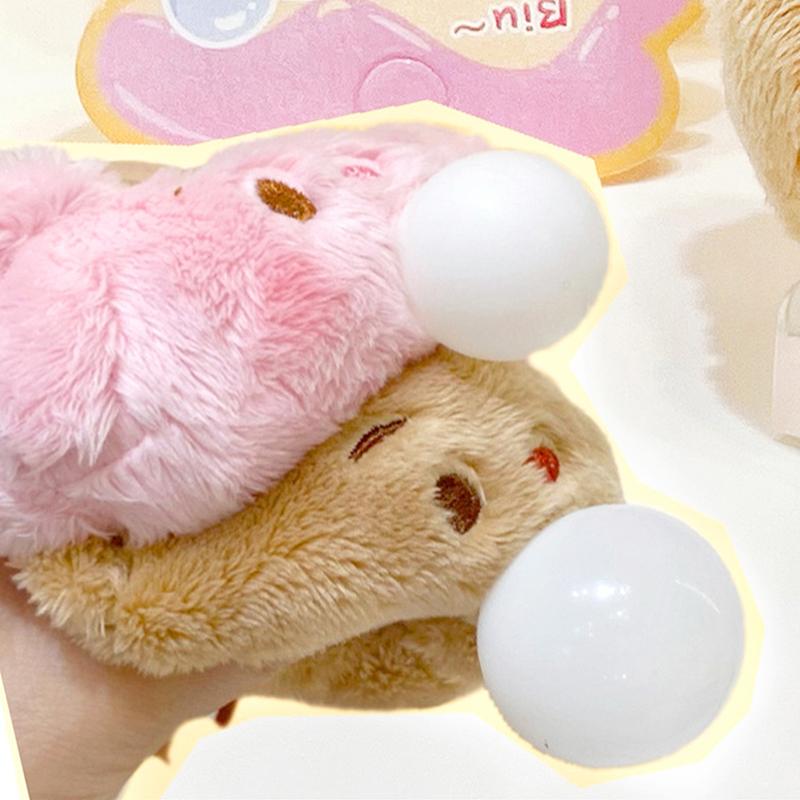 Милый медведь-масло, выдавливающий мыльные пузыри, плюшевая игрушка, кукла, брелок, рюкзак, подвеска, мягкий, набитый кремом, брелок, аксессуары, подарки