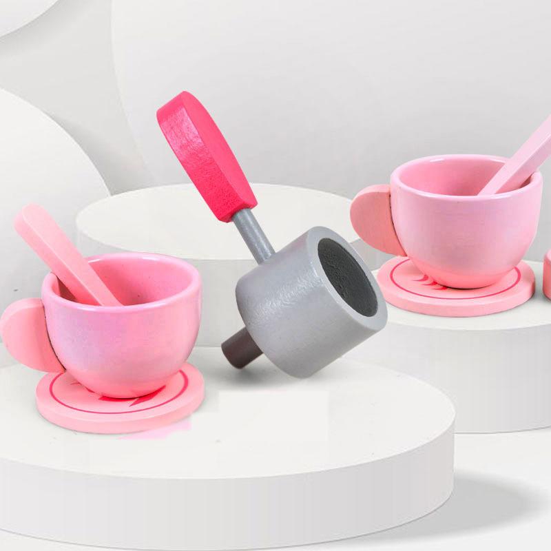 BABIBO Детская деревянная имитация кофемашины подарок на день рождения/розовая кухня для девочек игровой домик игрушки