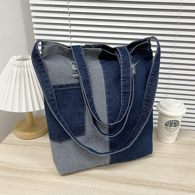 Denim Bag Student Class Handbag Lazy Style Shoulder Crossbody Bag