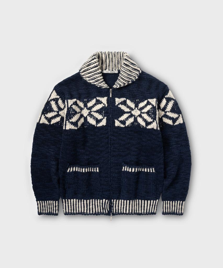 NONBLANK Cowichan Zip-Up Cardigan_Navy