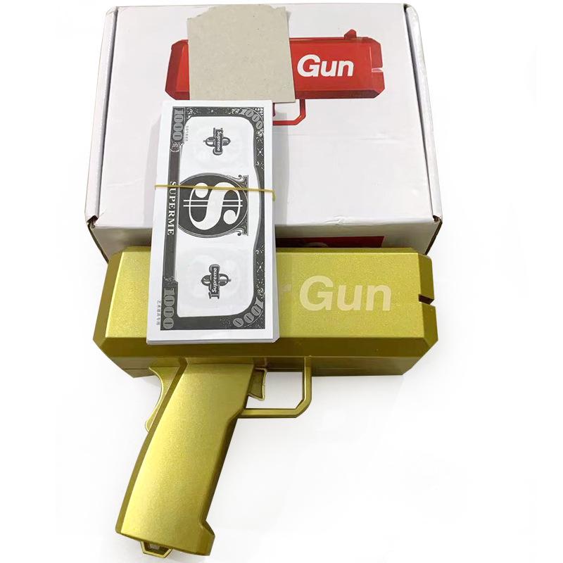 Уникальная игрушка-денежный пистолет для вечеринок и свадеб - стреляет купюрами долларов США