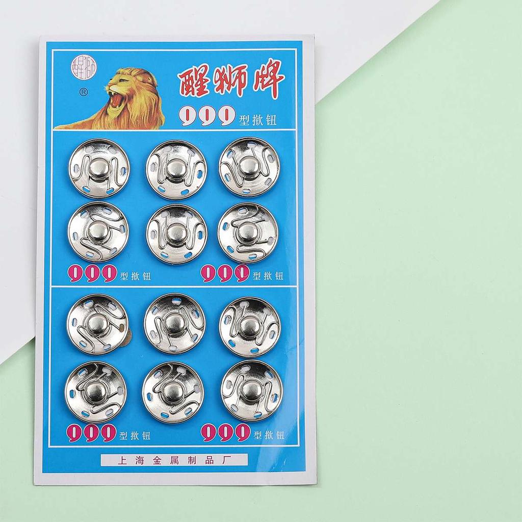 Small Metal Snap Fasteners Press Button 8/12/16/18/20mm Black Silvery Clothing Accessories Sewing Embedded Buckle