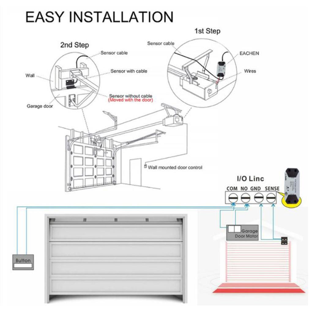 Умный Wi-Fi контроллер открывания гаражных ворот, комплект мотора для гаражных ворот, гаражный аксессуар, дистанционное управление через приложение