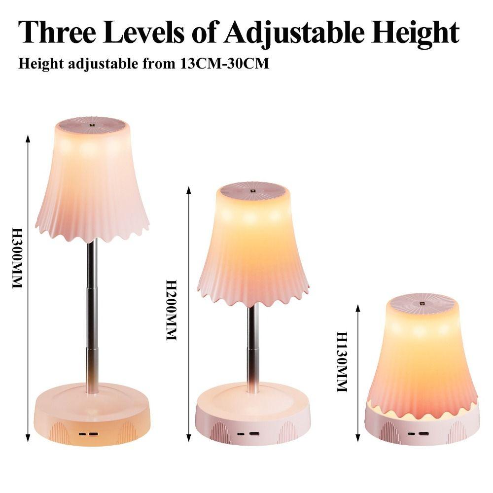 Height Brightness Adjustment Cordless Table Lamp Rechargeable Room Decoration Light Bedroom
