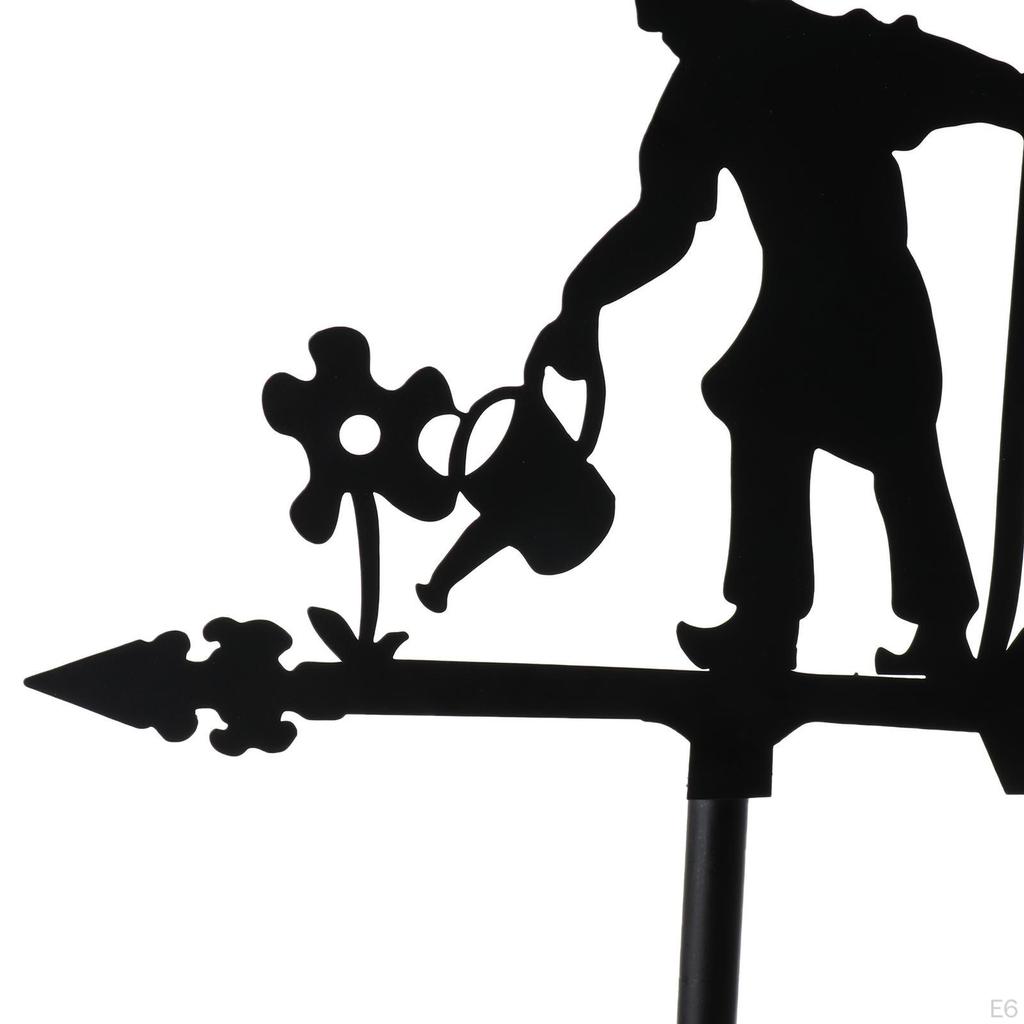 Чугунный флюгер, крепление на крышу, индикатор направления ветра, инструмент, уличная ферма, садовый кол