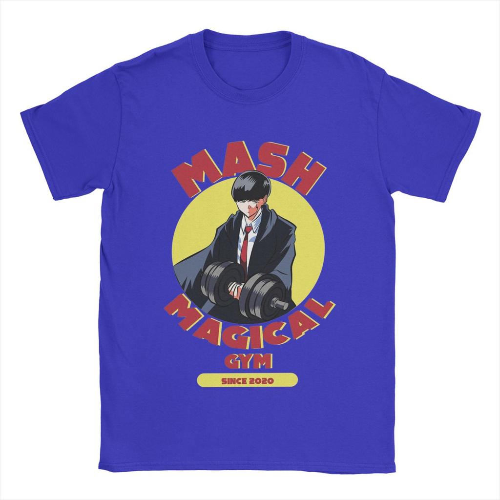 Машл Магия и Мускулы Мужская Хлопковая Крутая Футболка О-образный вырез Аниме Футболки Короткий рукав Одежда Подарок на день рождения
